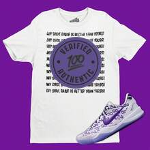 Camiseta auténtica verificada a juego con Kobe 8 Protro Court Purple - Sneakerhead Gifts - forma - Ver 1