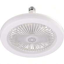 Lámpara de Techo con Ventilador y Control Remoto, 3 Velocidades Ajustables, Base E27 Fácil Instalación, Luz LED Regulable y Ventilador Silencioso, Motor de Cobre con Función Aromaterapia, Ideal para Dormitorio, Sala y Cocina. - Blanco puro - Ver 4