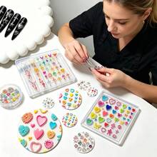 1pc Reusable Transparent Butterfly & Shell 3D Nail Art Mold, High Transparency Personalized Cross Template, Suitable For DIY Nail Art, Nail Polish Sticker Filling Wing Mold, Nail Art Decoration Board - Multicolor - View 2