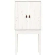 vidaXL Buffet haut Blanc 60x40x120 cm Bois massif de pin - Multicolore - Voir 7