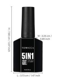 TOMICCA Clear Builder Gel 5-In-1, 15ml 1Pc, Quick-Drying Under UV/LED Light Gel Nail Polish,For Nail Extension, Reinforcement, Nail Art Decoration And Rhinestone Application, Suitable For DIY Nail Tips At Home Or As A Gift - Clear - View 9