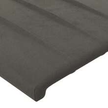 vidaXL Tête de lit Gris foncé 100x5x78/88 cm Velours - Gris - Voir 4