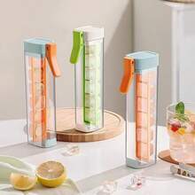 Bandeja desechable de presión, con diseño de asa, fácil de hacer hielo con una sola mano, adecuada para neveras pequeñas del hogar, conveniente de usar. Los cubitos de hielo se pueden utilizar para enfriar bebidas, esencial para el verano - Multicolor - Ver 3