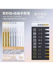 藍色水果魔幻繪畫 9 色漸層筆/螢光筆,多色包裝,多色 0.6mm 筆尖,透明筆管,適用於繪畫、標記、學生筆記、素描、手工製作、辦公使用、開學季、書寫與日記 - 套裝 - 查看 23