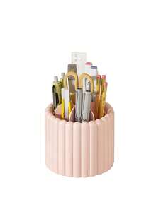 1 pieza Soporte giratorio para brochas de maquillaje, caja de almacenamiento de cosméticos de gran capacidad, adecuado para tocador, oficina, portalápices de estudiante, regalo de mujer, regalo festivo, decoración de habitación - Multicolor - Ver 14