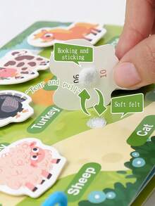 1 Set Of Reusable Sticker Books, Suitable For Children Over 3 Years Old, To Cultivate Children's Letter Learning And Vocabulary Abilities,And Prepare A Fun Interactive Learning Gift For Children - 彩色 - 查看 10