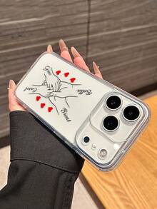 Một chiếc ốp lưng điện thoại trong suốt, cắt laser, chống sốc, tương thích với iPhone 11/12/13/14/15/16 Pro/16 Pro Max/16 Plus/17/Air/17 Pro/17 Pro Max S25/S25 Ultra/S25 Plus/S25 Edge/S26/S26 Plus/S26 Ultra/ 9 Pro XL. Món quà hoàn hảo cho ngày Valentine. - Trong sáng - Xem 4
