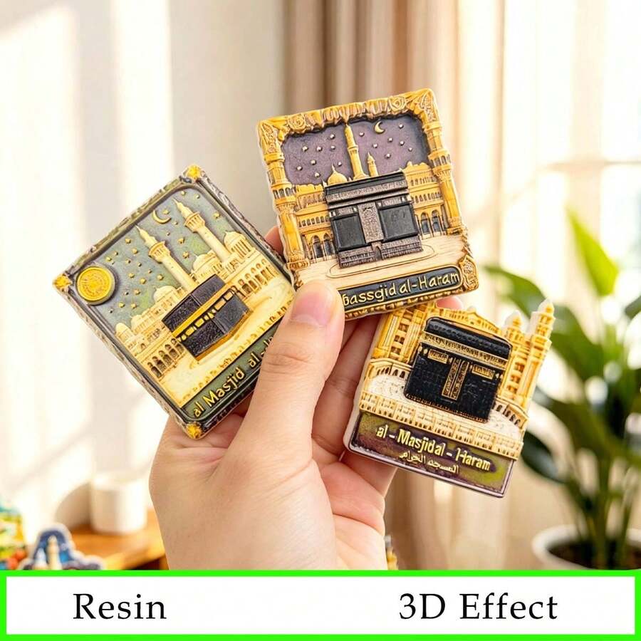 1個 3D樹脂冰箱磁鐵，中東伊斯蘭建築裝飾品，齋月家居裝飾與旅行紀念品，齋月、開齋節、宰牲節、伊斯蘭新年禮物 - 1PC - 查看 1
