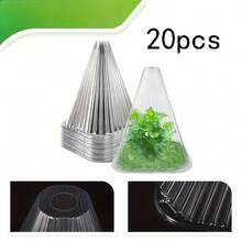 Bộ 10/20 chiếc nắp nhựa hình nón bảo vệ cây con, ngăn ngừa giẫm đạp và gặm nhấm, cho phép ánh sáng xuyên qua mà không ảnh hưởng đến sự phát triển, thích hợp cho người làm vườn tại nhà, người trồng rau và người làm cảnh quan sân vườn, bảo vệ cây non, cây con và cây trồng trong chậu. - Tấm che bảo vệ cây trồng - Xem 8