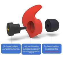 Motorcycle Earplugs Silicone Sponge Sleeping Ear Plugs Portable Soundproof Earplugs Soft Foam Anti-Noise Earplug Travel Noise - Red - View 4