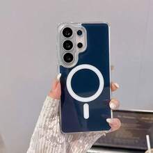 适用于三星 Galaxy A06、A16A、A26、A36、A56、A07、A57、S26 Ultra、S25、S24、S23、S22 Plus FE 的磁吸充电手机壳，亚克力防摔超薄保护套 - 藍色 - 查看 4
