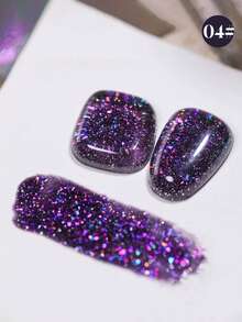 12ml Spring And Summer New Dreamy Cloud Brocade With Rhinestone Mermaid Rainbow Color-Changing Mother-Of-Pearl Cloud Pattern 2026 New Delicate Shiny Nail Gel, For Nail Salons And Home Use, Ladies Shopping, Dating, Or Office Nail Designs. LED UV Lamp. - Multicolor - View 17