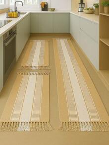 Kitchen Mat Set 3 Pieces: Runner + 2 Mats - Khaki - View 3