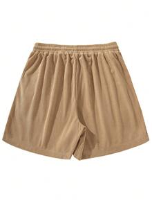 Quần short nam nhung kẻ 3 inch kiểu dáng mới mùa hè 2026, quần short rộng rãi có dây rút, thích hợp cho tập gym, đi biển, nhiều màu sắc. - Nhiều màu - Xem 5