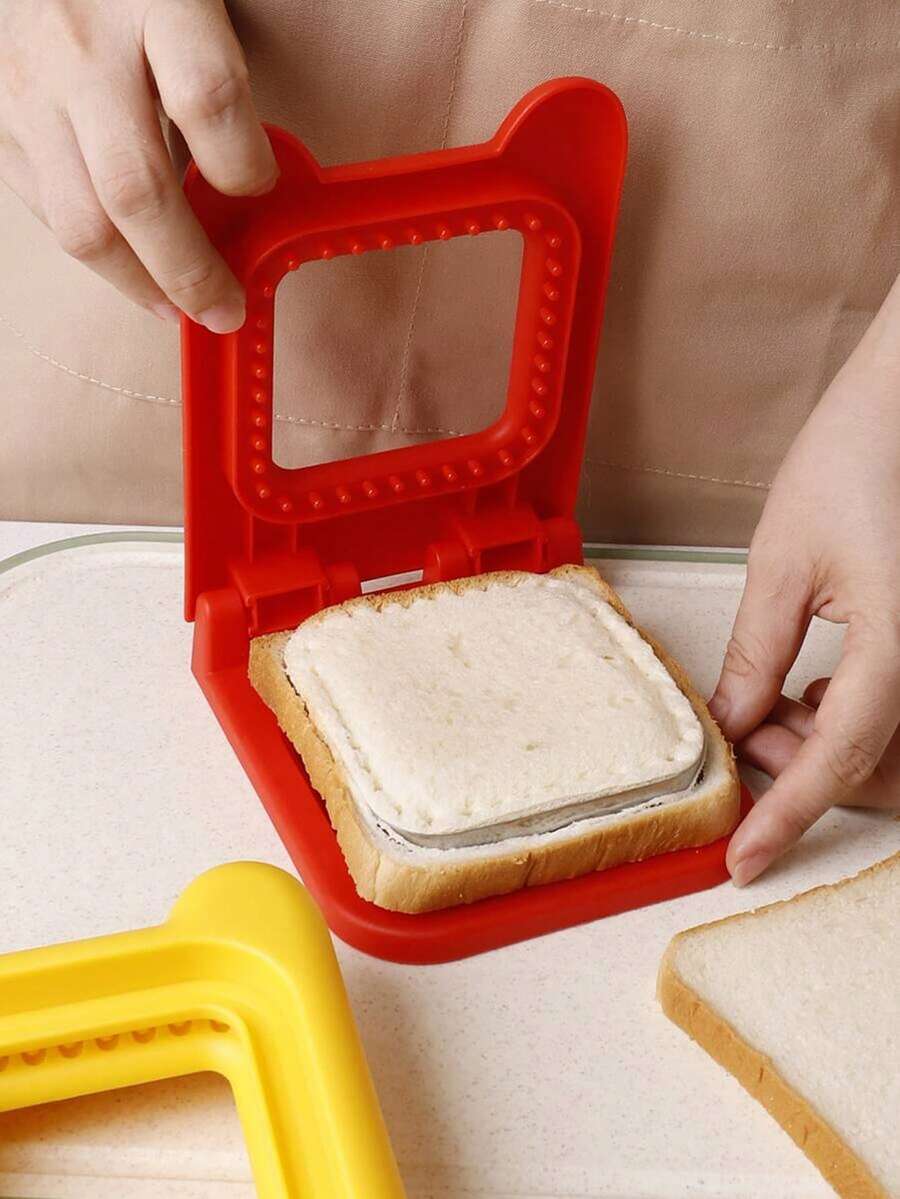 1 chiếc máy cắt và dán bánh mì sandwich có bảo vệ tay, dụng cụ cắt bánh mì nướng đa hình bằng thép không gỉ, máy dán bánh mì bỏ túi, máy cắt bánh mì tự chế, máy làm bánh mì sandwich dễ dàng tại nhà, bữa trưa cho trẻ em, dụng cụ làm bánh tiết kiệm thời gian trong nhà bếp.