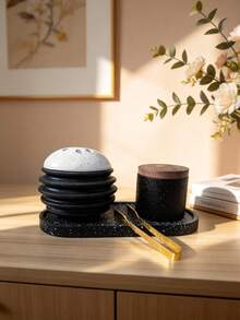 1pc Spherical Resin Handheld Incense Burner, Black, Chocolate, Coffee Color, Minimalist Modern Style, Middle Eastern, Arabic Incense Holder, Home Decor For Bedroom, Living Room, Office, Hotel, Festival - Multicolor - View 24
