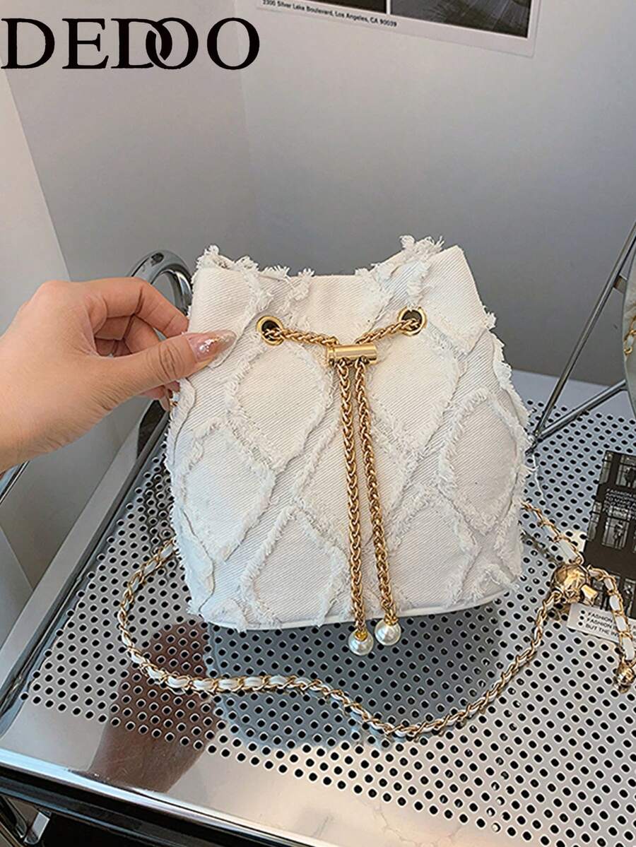 Dedoo Women's Minimalist Chain Strap Zebra Print Crossbody Bag