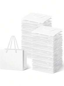White Multi-Size Gift Bags, Holiday Gift Bags, Clothing Packaging Bags, Shopping Bags, Tote Bags - Portable - View 5