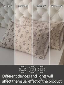 1pc, 100% Polyester, Linen-Like Fabric, Envelope Pillow Cover, Without Insert, Suitable For Bedroom, Hotel, Dormitory - Multicolor - View 4
