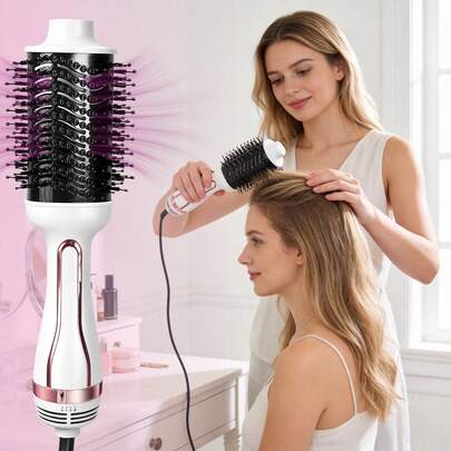 3-In-1 Hot Air Styler - Quickly Dries And Styles Hair, Suitable For Wet Or Dry Hair, Easy One-Step Styling: The Perfect Holiday Gift For Women And Beauty Enthusiasts