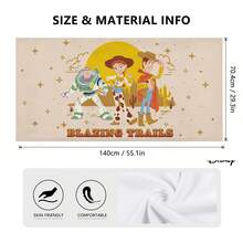 Disney Toy Story Beach Towel - "Blazing Trails" Western Cowboy Print Beach Towel For Pool & Beach - A - View 5