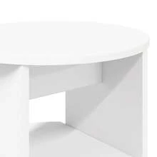 vidaXL Meuble d'appoint 2 pcs Blanc Ø40 x 50 cm Bois d'ingénierie - Multicolore - Voir 10
