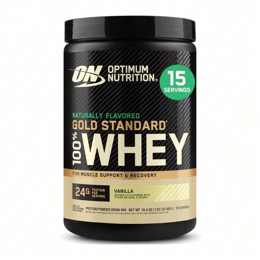 Optimum Nutrition Gold Standard 100% Whey Protein Powder, Vanilla Ice Cream, 2 Pound (Packaging May Vary) - 香草 - 查看 1