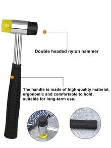 Bộ đinh tán da 360/480 cái, 4 màu, đinh tán hai đầu hình ống, 3 kích cỡ, kèm búa cao su và dụng cụ đóng đinh, 4 món dùng cho đồ thủ công da, quần áo, giày dép, trang trí và sửa chữa. - đinh tán - Xem 5