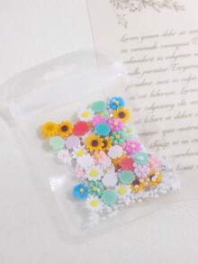 Flores de Arte de Unhas da Primavera! Decoração de Margarida e Girassol + Conjunto de Strass: Decorações DIY de Salão de Unhas Acrílicas - Multicolorido - Visão 11