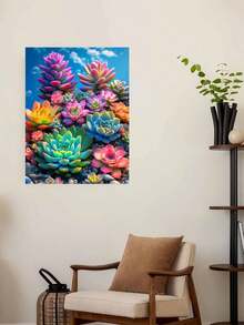 24-Color Adult DIY Digital Oil Painting Kit, 40*50cm/16*20inch, Includes 1pcs Canvas, 3pcs Different Paint Brushes & 1pcs Color Chart, Ideal For Living Room, Bedroom, Office & Home Wall Decoration, Perfect Gift For Valentine's Day, Birthday, Mother's Day, Christmas & All Holidays, Professional Adult Art Usage (Unframed) - Multicolor - View 5