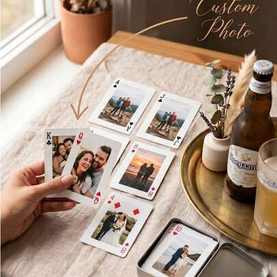 Custom Photo Playing Cards, Unique Wedding Guestbook Alternative, Gift For Family, Couples, And Friends,Unique Photo Gift,Deck Of Custom Playing Cards,Personalized Gift