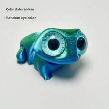 3D Printed Colorful Frog Model, Random Eye Color, Stress Relief Toy, Cute Big-Eyed Frog Desktop Decor, Student Desk Accessory, Wholesale Gift, Birthday Present - Multicolor - View 12