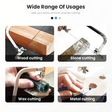 Kit de sierra profesional de 13 en 1 para joyería, sierra de mano mini para hacer joyería y trabajar la madera, sierra de marco ajustable con 12 hojas, sierra de alambre, sierra manual de artesanía para joyería, sierra de modelo de metal con función de inglete, sin necesidad de electricidad - A - Ver 8