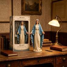 2-Piece Limited Scale Figurine Set, Delicately Hand-Painted Resin Handheld Statues With Fine Texture. Classic Religious Style Design, Exquisite In Detail, Ideal For Home Decor, Spiritual Display, Holiday Gifts And Personal Collection. - Our Lady Style B 有盒(1件) - 查看 1