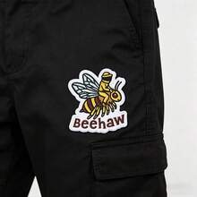 1 pieza Parche de bordado de abeja divertido de mezclilla - Parche de estilo occidental de abeja para planchar - Adecuado para chaqueta, mochila, sombrero decoración DIY - Insignia cosida hermosamente de 3 pulgadas - A - Ver 5