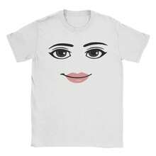 Round Neck Short Sleeve Clothing Summer Novelty Harajuku Streetwear Robot Robloxs Woman Face Game Tshirt Aesthetic Clothessummer Outfits For Women - 白色 - 查看 6