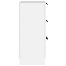 vidaXL Buffets 2 pcs blanc 30x30x70 cm bois d'ingénierie - Multicolore - Voir 6