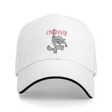Cincinnati Bearcats Logo 1990 Structured Baseball Cap Low Profile Structured Baseball Hat Washed Distressed Twill Adjustable Dad Hat - White - View 1