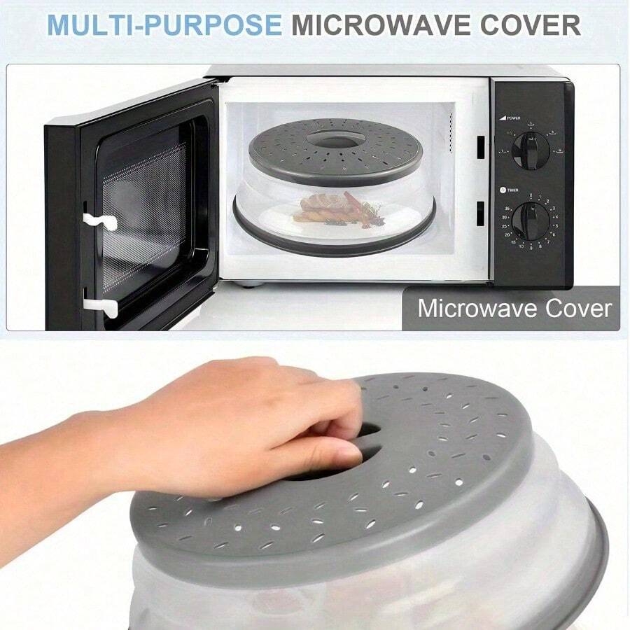 1 cái nắp silicon chống bắn dầu mỡ dùng cho lò vi sóng, nắp thoát nước thức ăn và trái cây dùng cho lò vi sóng, nắp đậy thức ăn dùng cho lò vi sóng, nắp đậy đĩa dùng cho lò vi sóng, vật dụng nhà bếp cần thiết, dụng cụ nhà bếp, đồ dùng nhà bếp, phụ kiện nhà bếp, nắp đậy thực phẩm, đồ dùng nhà bếp và gia đình