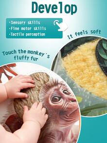 1 pieza Libro de tacto y sensación para bebés, libro táctil de animales para bebés, libro de educación temprana y entrenamiento sensorial para niños pequeños de 0+, con texturas de peluche realistas para estimulación táctil, material de tela resistente a rasgaduras y esquinas redondeadas, libro ilustrado de educación temprana para lectura entre padres e hijos, libro de tela sensorial, libro de tela para bebés niños y niñas, regalo para festividades infantiles - Multicolor - Ver 4