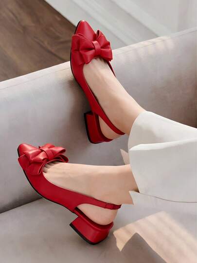 CKLASS Zapatilla Mujer Color Rojo Tacon 3.5cm Ajuste Elastico 291-39