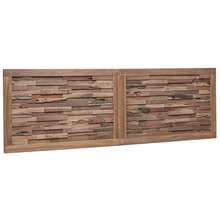 vidaXL Tête de lit Montage mural Naturel 160 cm Bois de teck massif - Tabac - Voir 2