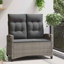 vidaXL Banc de jardin Gris et Gris foncé 105 x 60 x 112 cm - A - Voir 3