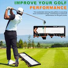 Golf Practice Mat With Swing Path Tracking, Portable Hitting Mat Lightweight And Durable, Suitable For Home, Driving Range Or Outdoor Use - Improve Golf Accuracy And Distance Control Through Swing Trajectory Analysis, High-Quality Indoor/Outdoor Material, Golf Practice Mat, Precision Training Tool, Wear-Resistant Surface, Professional Golfers, Amateur Golfers - Multicolor - View 2