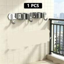 1 Bộ Giá Treo Chổi Gắn Tường, Giá Treo Chổi & Cây Lau Nhà Chắc Chắn Kèm Đinh Để Lắp Đặt, Giải Pháp Lưu Trữ Trong Nhà Thiết Thực, Giá Sắp Xếp Chổi Bằng Thép Không Gỉ Thích Hợp Cho Nhà Để Xe, Nhà Bếp, Phòng Giặt, Phòng Tắm - Nhiều màu - Xem 12