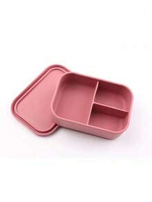 1pc 700ml Silicone Lunch Box, Microwave Divided Food Storage Container - Multicolor - View 9