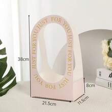 10pcs Foldable White Flower Box With Handle, Suitable For Flower Bouquets, Weddings, Birthdays, Valentine's Day And Other Occasions - A - View 14