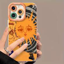 Collage estético de tarot con sol y luna naranjas.funda de teléfono Fundas compatibles con ,Apple,VIVO,OPPO,,, y Honor.Fabricadas en silicona TPU,ofrecen protección contra golpes y caídas. - Blanco - Ver 2