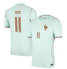 France National Team Style Soccer Jerseys - Featuring Mbappé, Barcola, Breathable Tops For Fans - 法國客場11號 - 查看 4