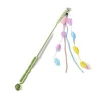 Varita Interactiva para Gatos con Plumas, Varilla Larga, Resistente a Mordidas, Juguete para Gatitos para Masticar y Gastar Energía - Rosa - Ver 7